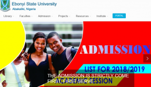 Check EBSU Admission List 2018/2019 | EBSU Admission List Online 